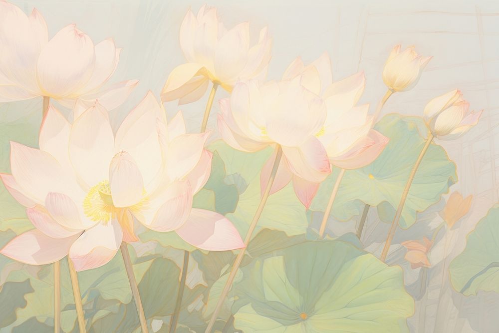  Pink lotus backgrounds flower plant. AI generated Image by rawpixel.