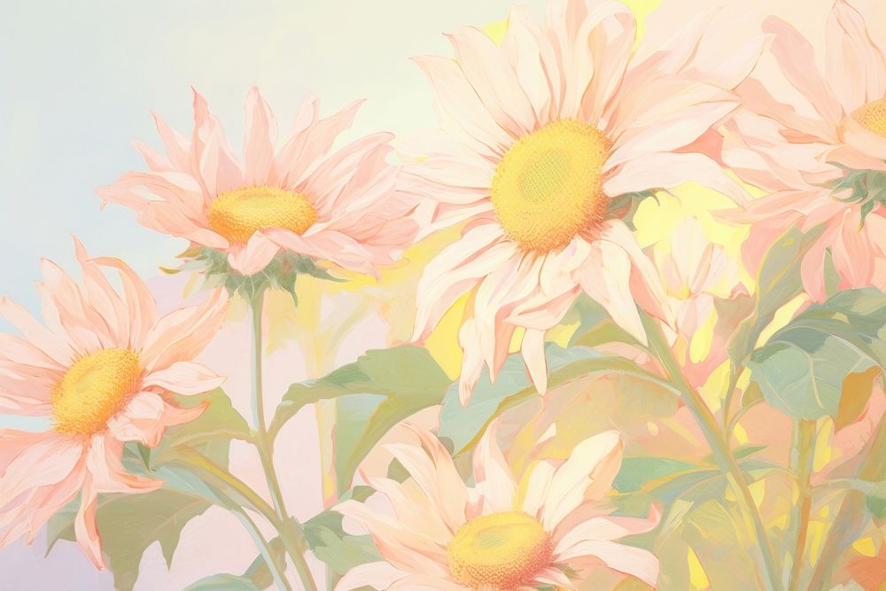  Sunflowers backgrounds painting pattern. AI generated Image by rawpixel.