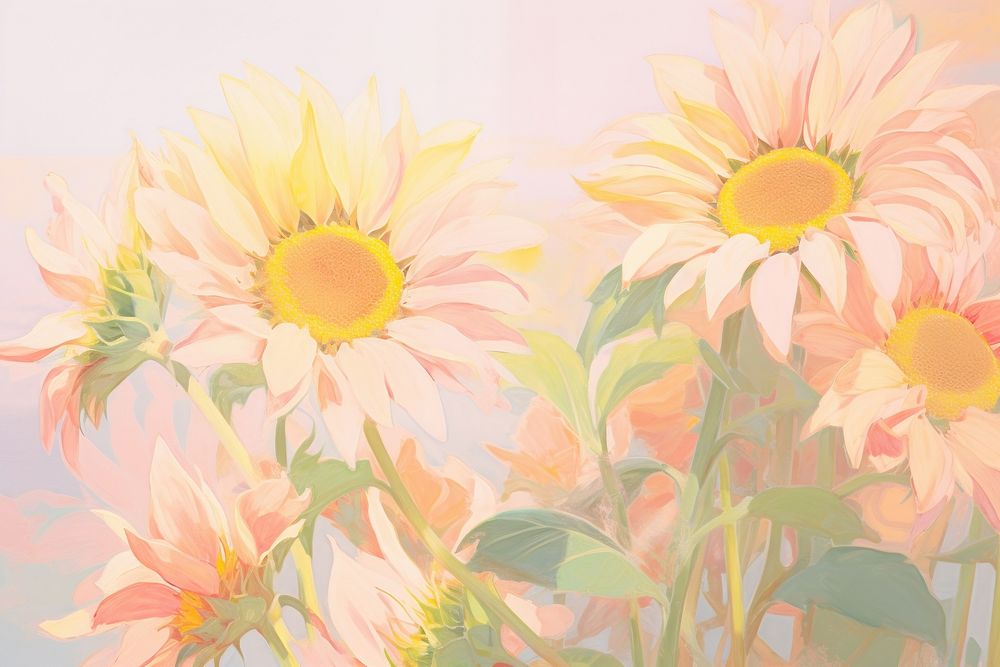  Sunflowers backgrounds painting pattern. AI generated Image by rawpixel.