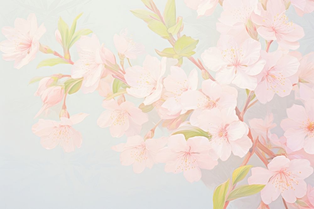  Pink sakura flowers backgrounds blossom plant. AI generated Image by rawpixel.