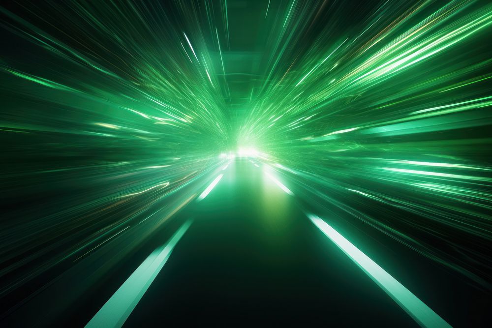 Speeding motion blurred tunnel light speed.