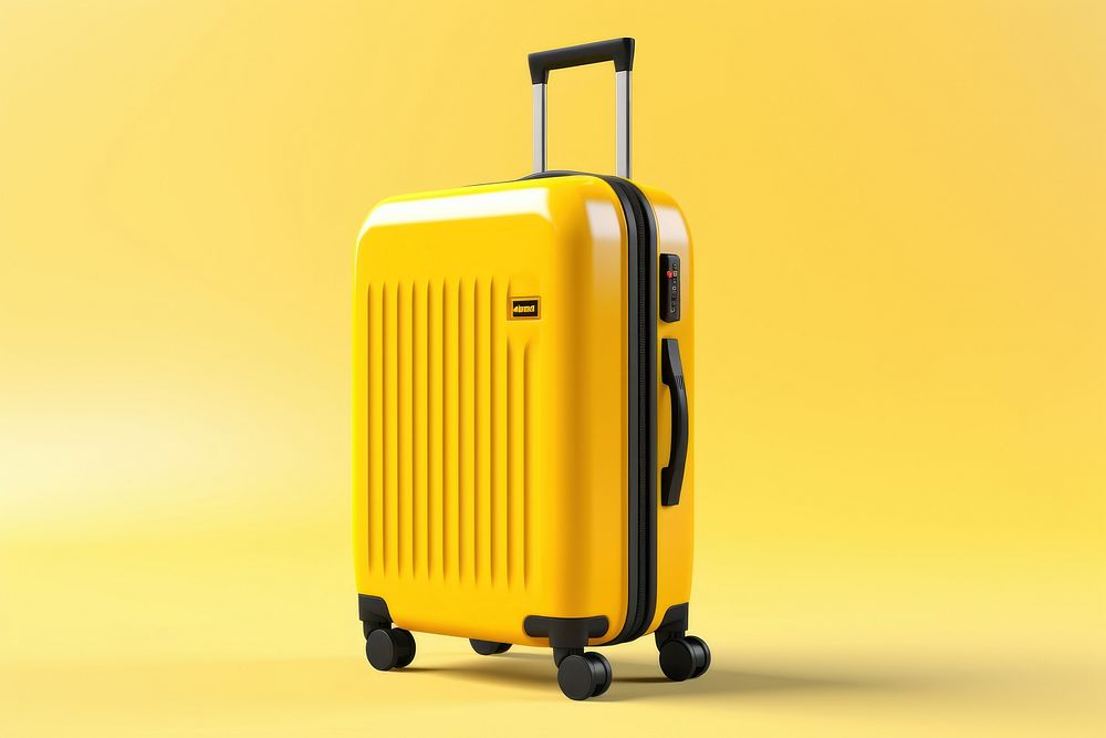 Summer 3d realistic render vector icon Suitcase suitcase luggage technology.