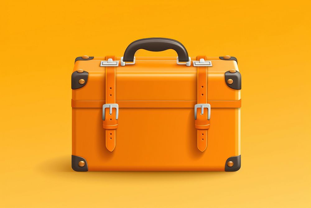 Summer 3d realistic render vector icon Suitcase suitcase briefcase luggage.
