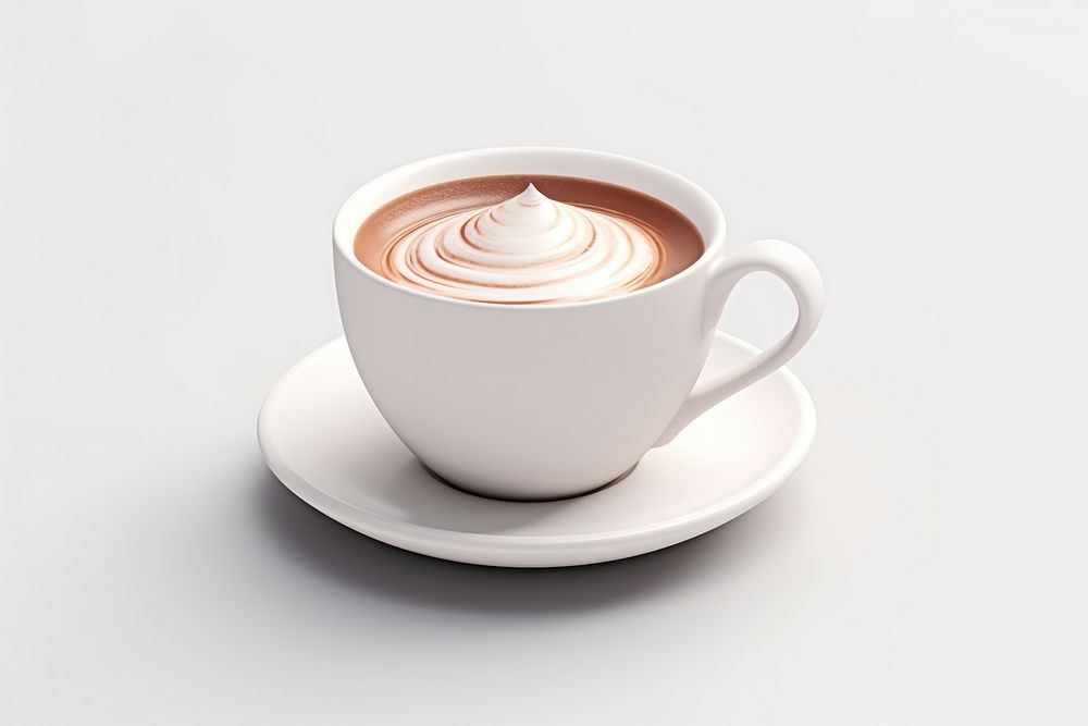 Hot chocolate dessert coffee saucer. AI generated Image by rawpixel.