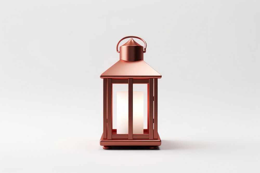 Minimal lantern lamp white background architecture. AI generated Image by rawpixel.