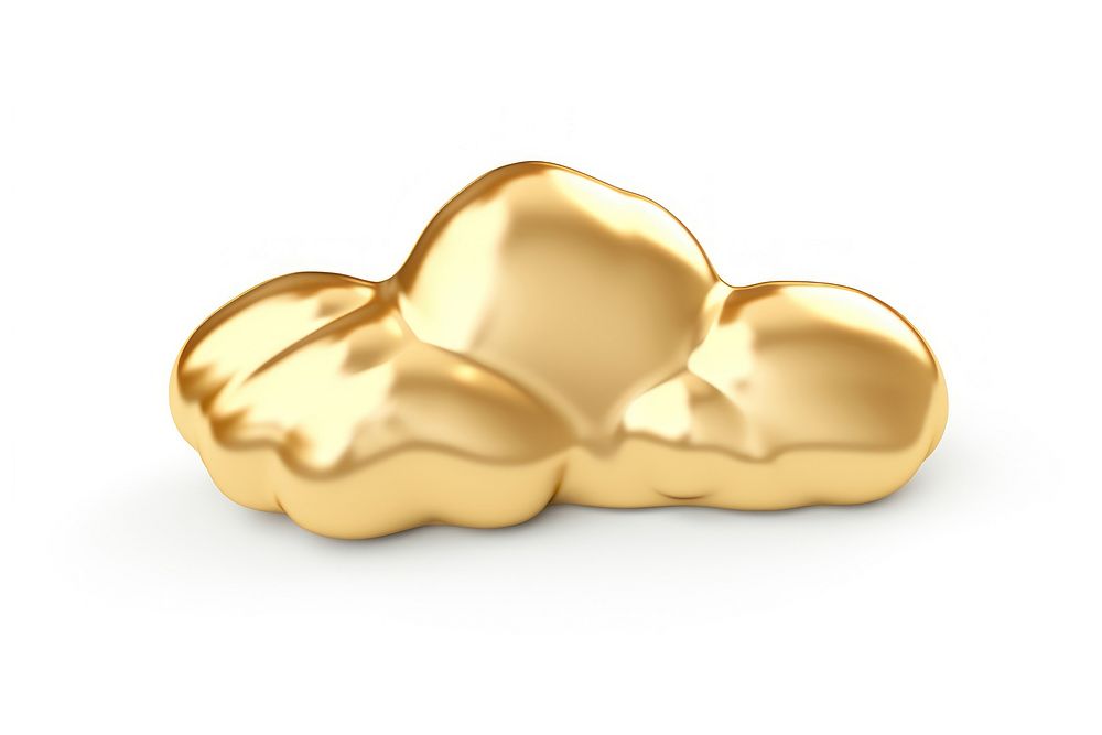 Cloud gold white background confectionery.