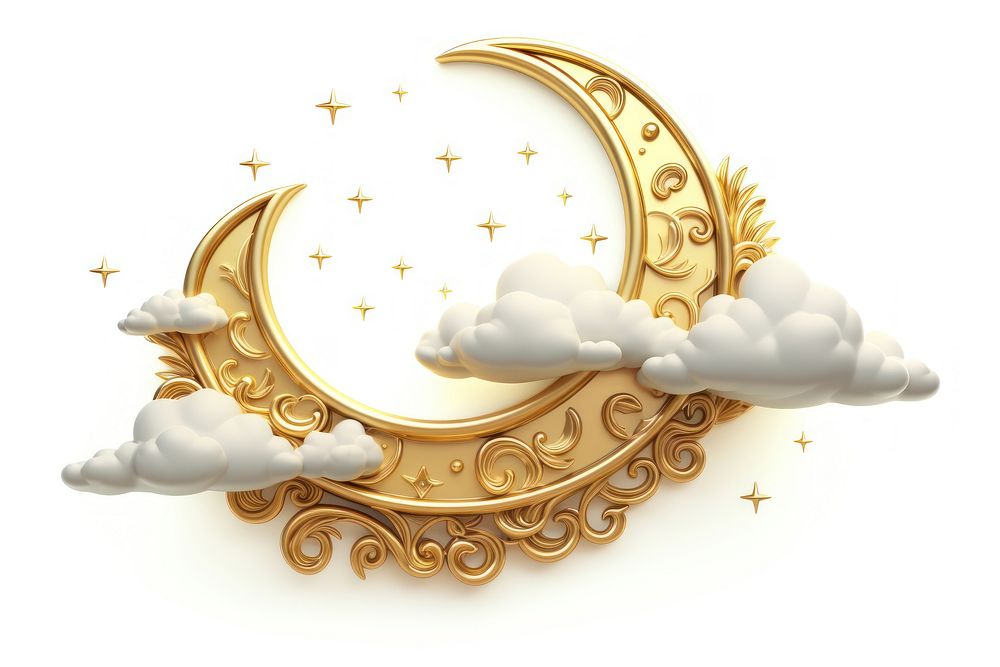 Cloud gold moon transportation.