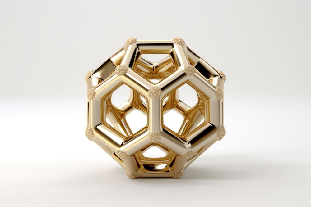 Geometric jewelry gold white background.