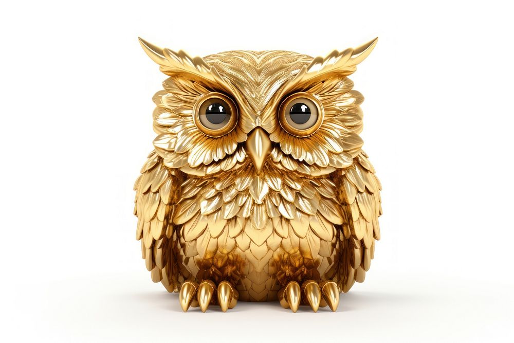 Owl animal bird gold.