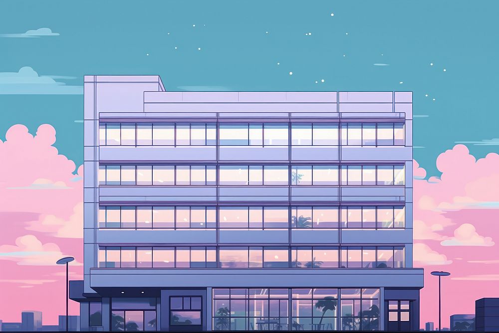 Office building architecture city headquarters. AI generated Image by rawpixel.
