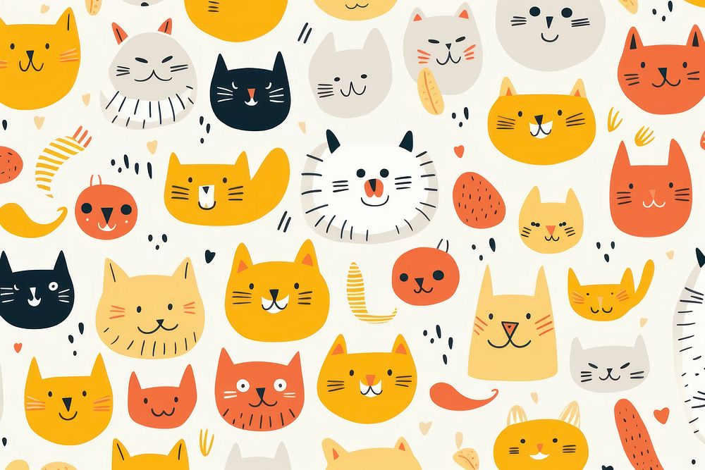 Cat backgrounds pattern animal.
