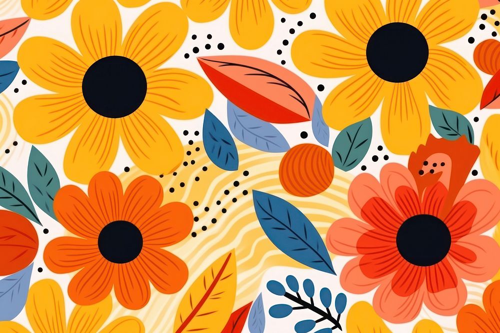 Sun flowers backgrounds abstract pattern.
