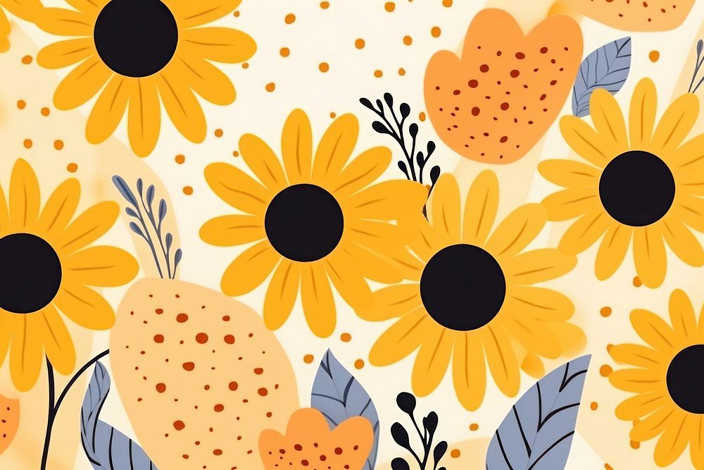 Sun flowers backgrounds sunflower pattern.