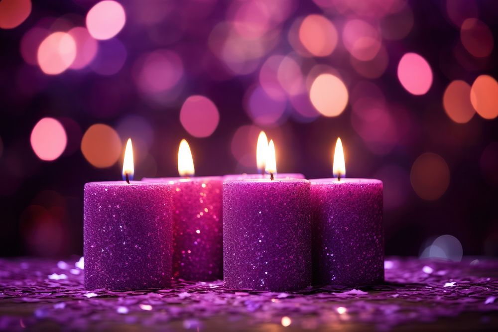 Candles candle defocused burning. AI generated Image by rawpixel.
