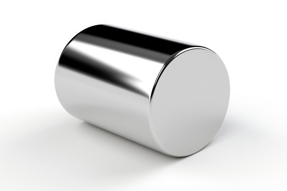 Key Chrome material cylinder silver shape.
