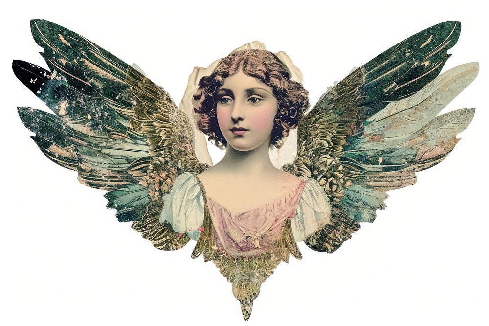 Angel art white background representation.