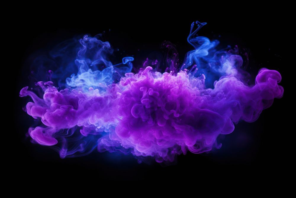 Purple backgrounds smoke blue.