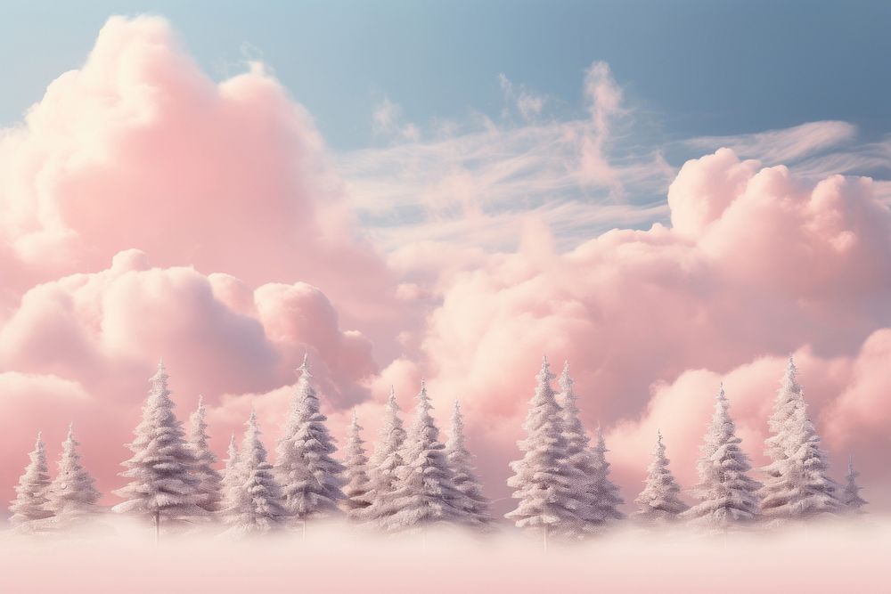  Snow pine trees background backgrounds landscape outdoors. AI generated Image by rawpixel.