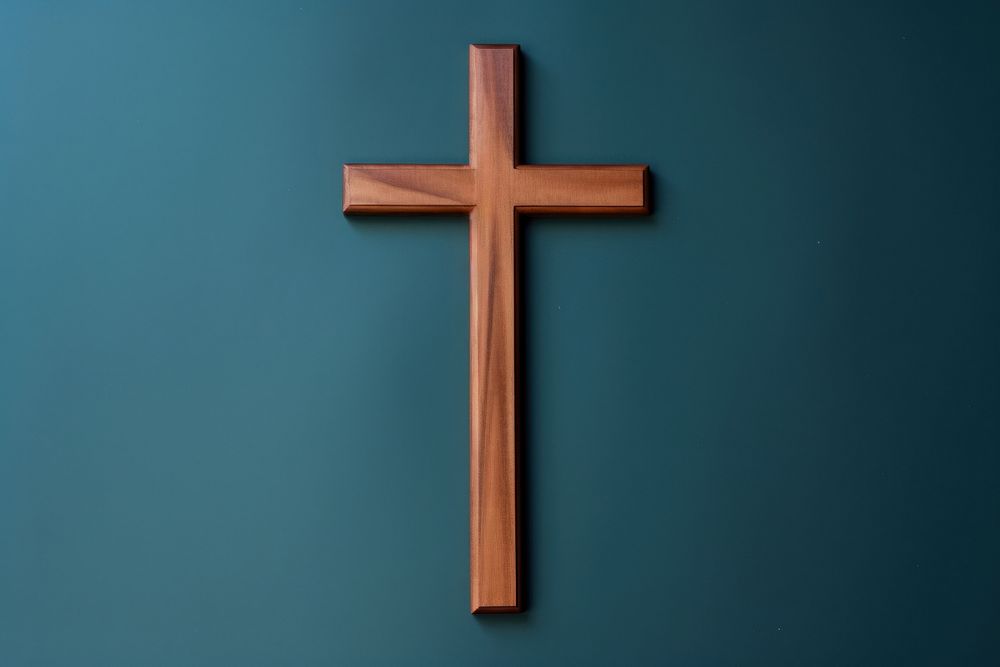 Wooden Christ Cross cross symbol wood. AI generated Image by rawpixel.