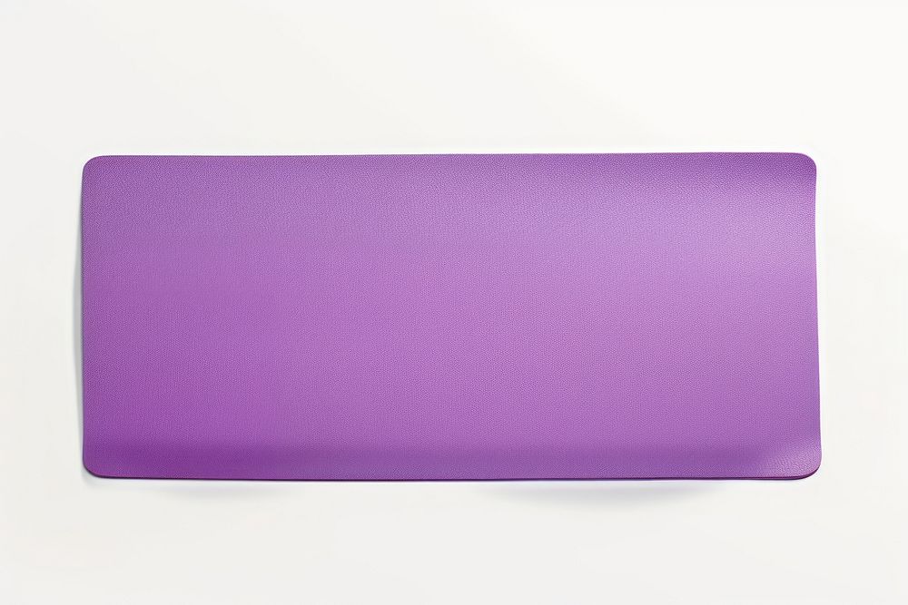 Yoga mat purple white background electronics.