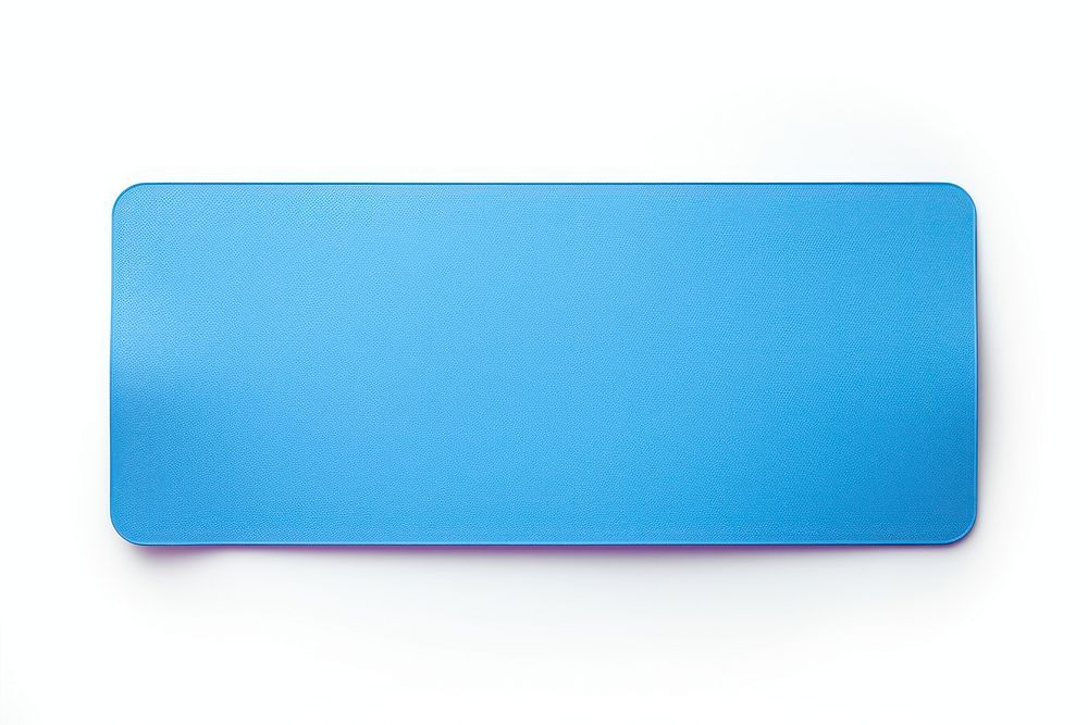 Blue Yoga mat blue white background simplicity.