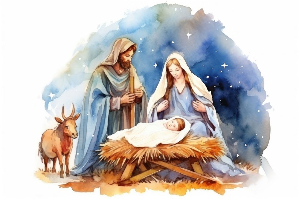 Christmas sketch representation spirituality. AI generated Image by rawpixel.
