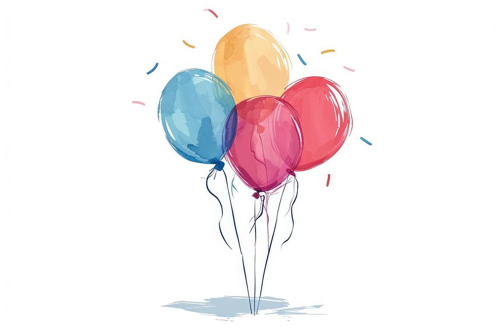 Balloon birthday white background anniversary.