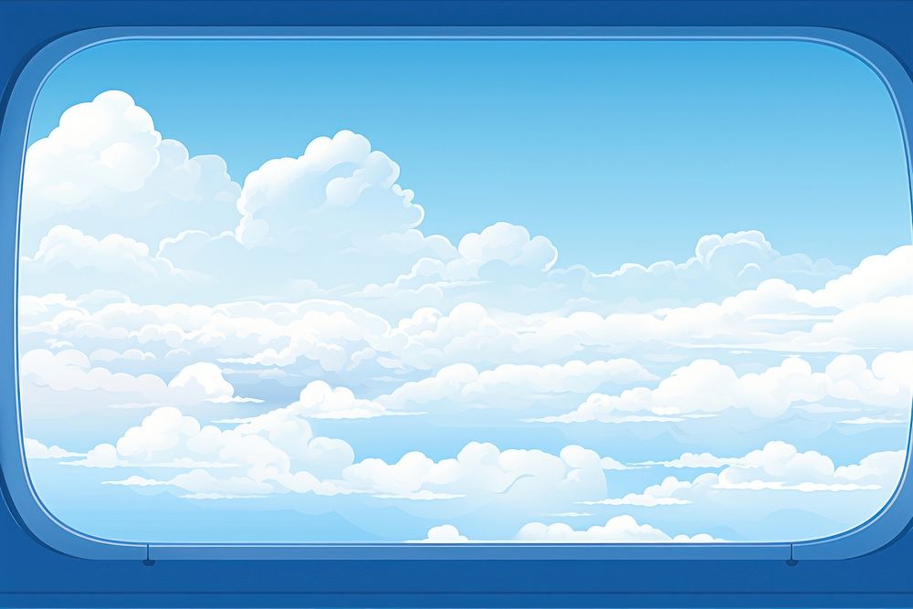 Clouds and blue sky from the airplane window cloud backgrounds nature. AI generated Image by rawpixel.