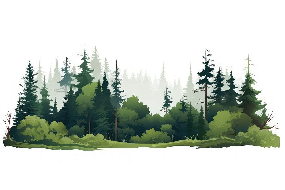 Vegetation outdoors nature forest vegetation landscape woodland. AI generated Image by rawpixel.