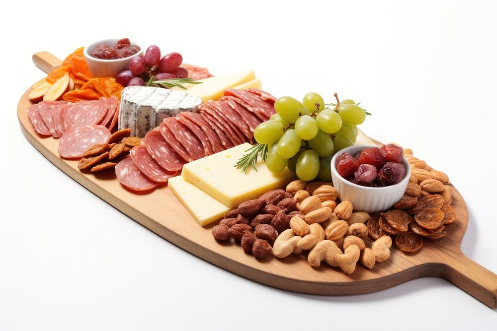 Cheese meat platter grape. AI generated Image by rawpixel.