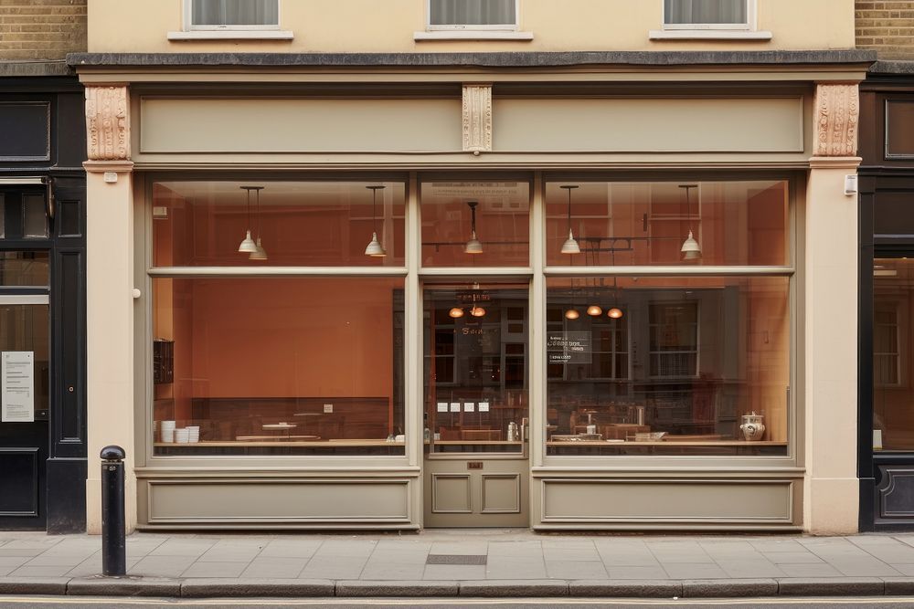 British shop cafe neighbourhood architecture | Premium Photo - rawpixel