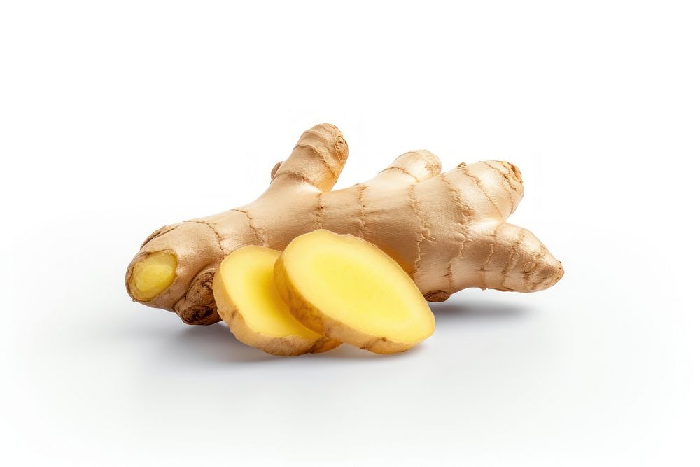 Ginger plant food white background. AI generated Image by rawpixel.