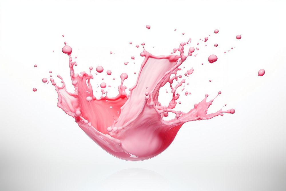 Strawberry Milk Splash refreshment splattered simplicity. AI generated Image by rawpixel.