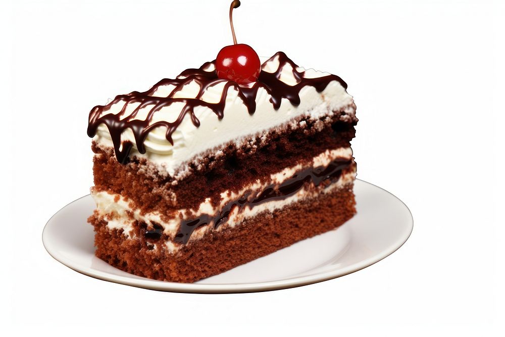 Black forest cake dessert cream food.