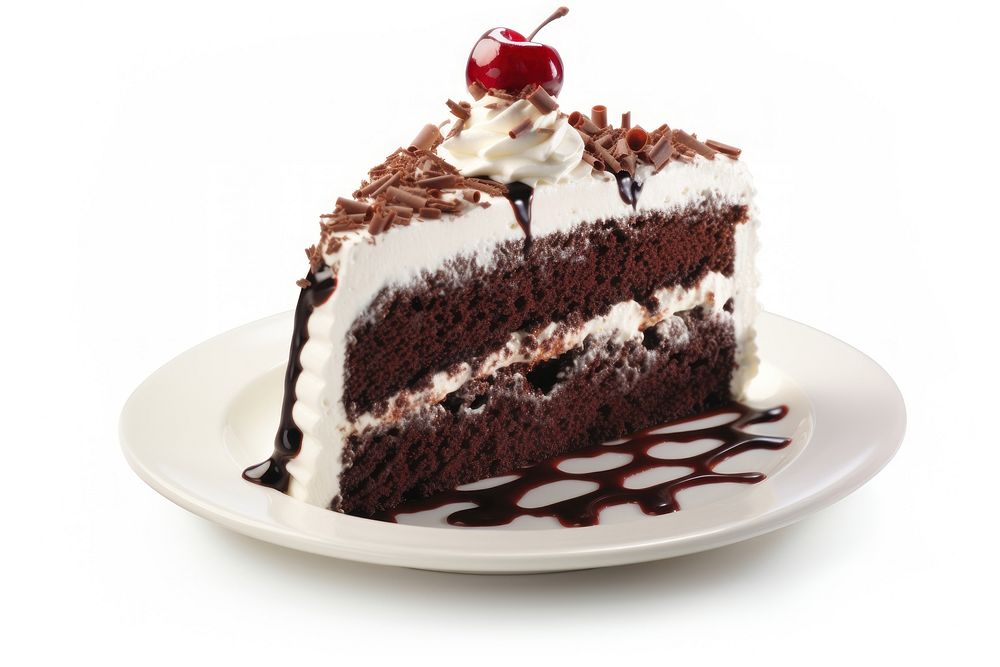Black forest cake dessert cream food.