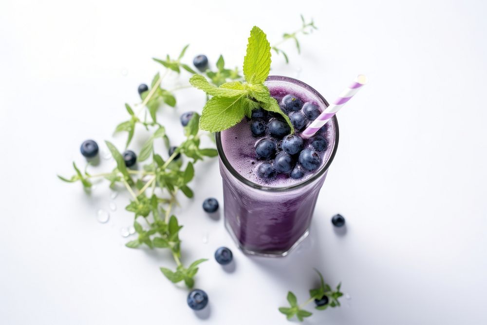 Blueberry juice smoothie fruit.