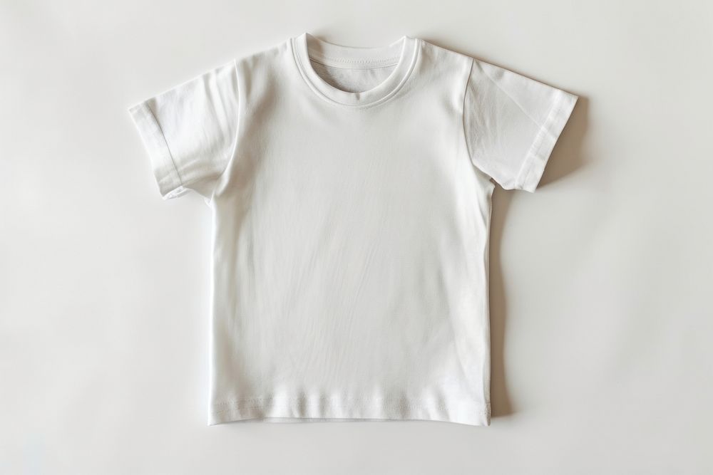 White t-shirt sleeve white background coathanger.