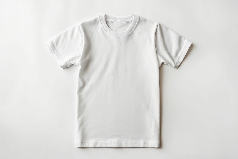 White t-shirt sleeve white background coathanger.