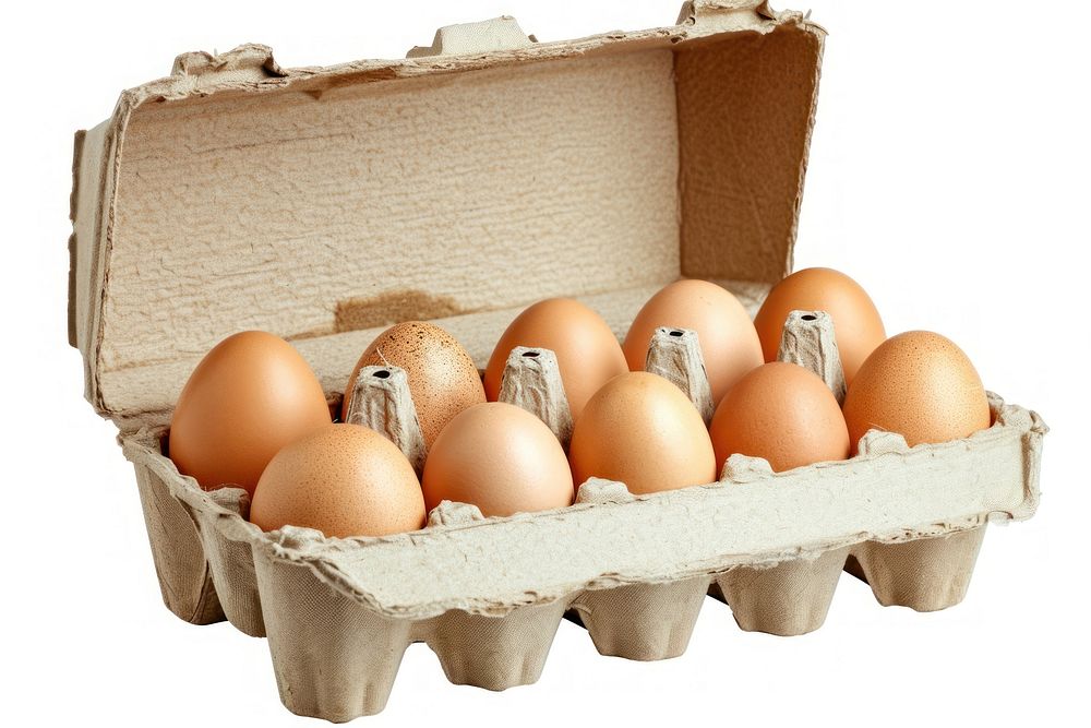 Eggs carton box food.