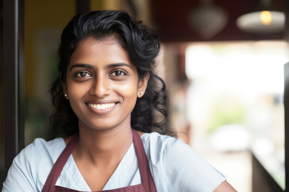Sri lankan woman person smile happy.