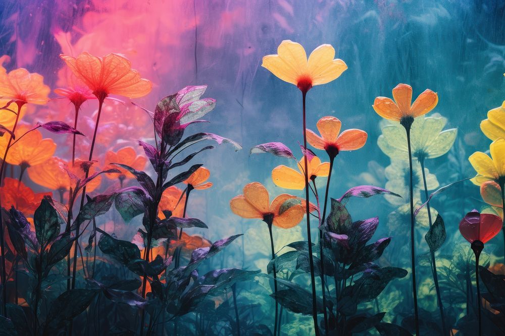 Flower backgrounds painting outdoors.