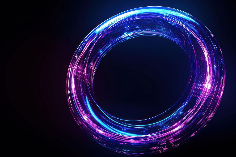 Shape circle purple light technology.
