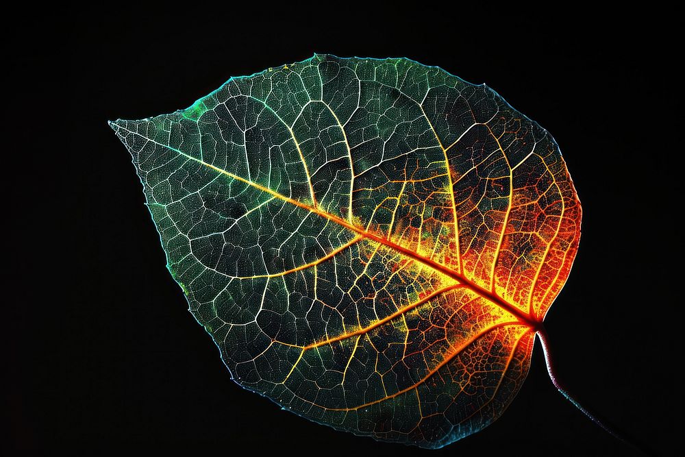 Shape leaf nature light plant.