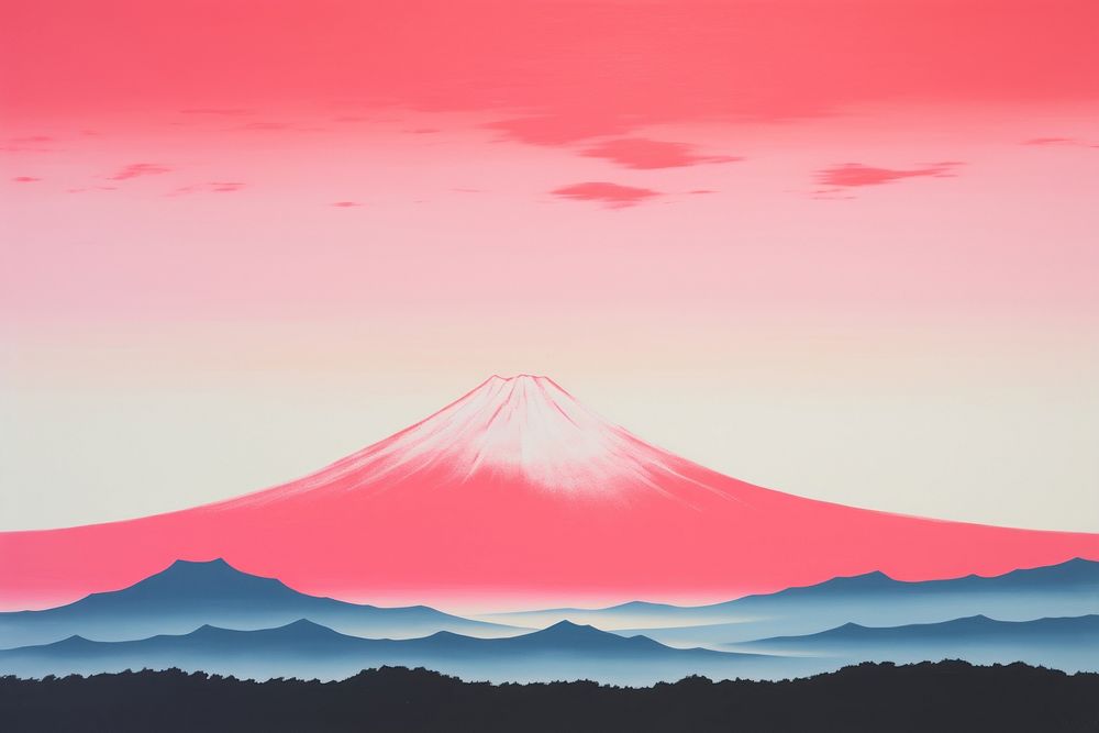 Fuji mountain landscape outdoors volcano.