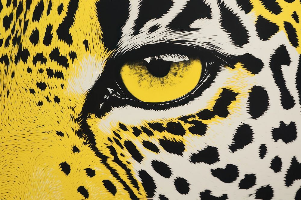 An agressive animal 2 eyes wildlife leopard pattern. 