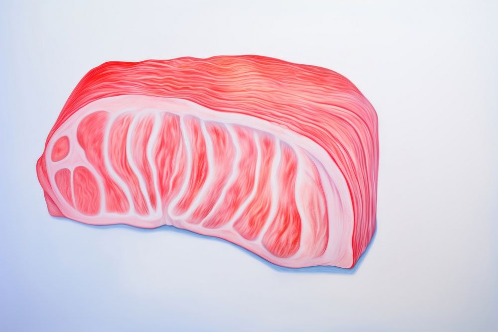 Surrealistic painting of beef meat food freshness.