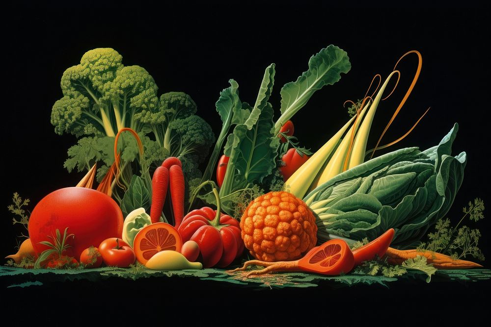 Vegetables fruit plant food.