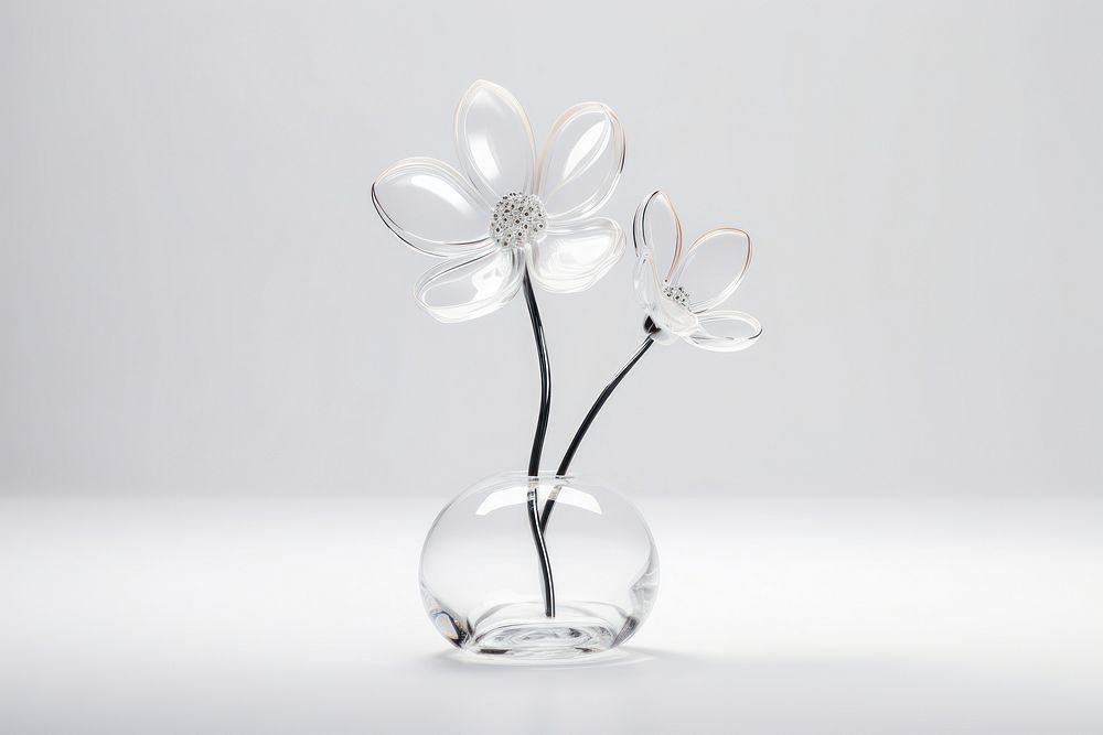 Flower glass plant white.