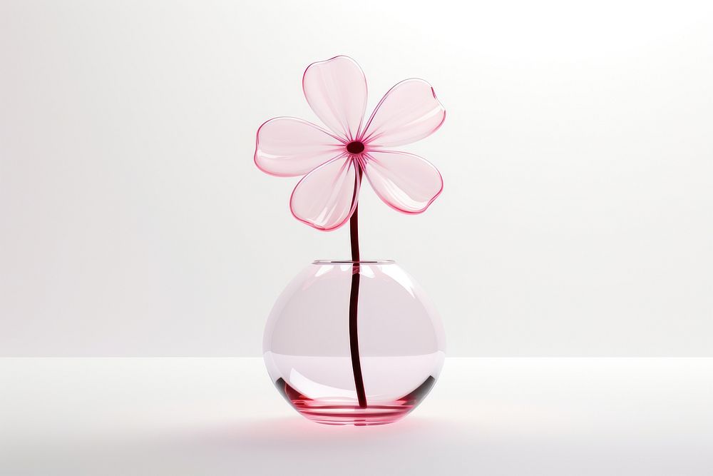 Flower glass transparent petal.