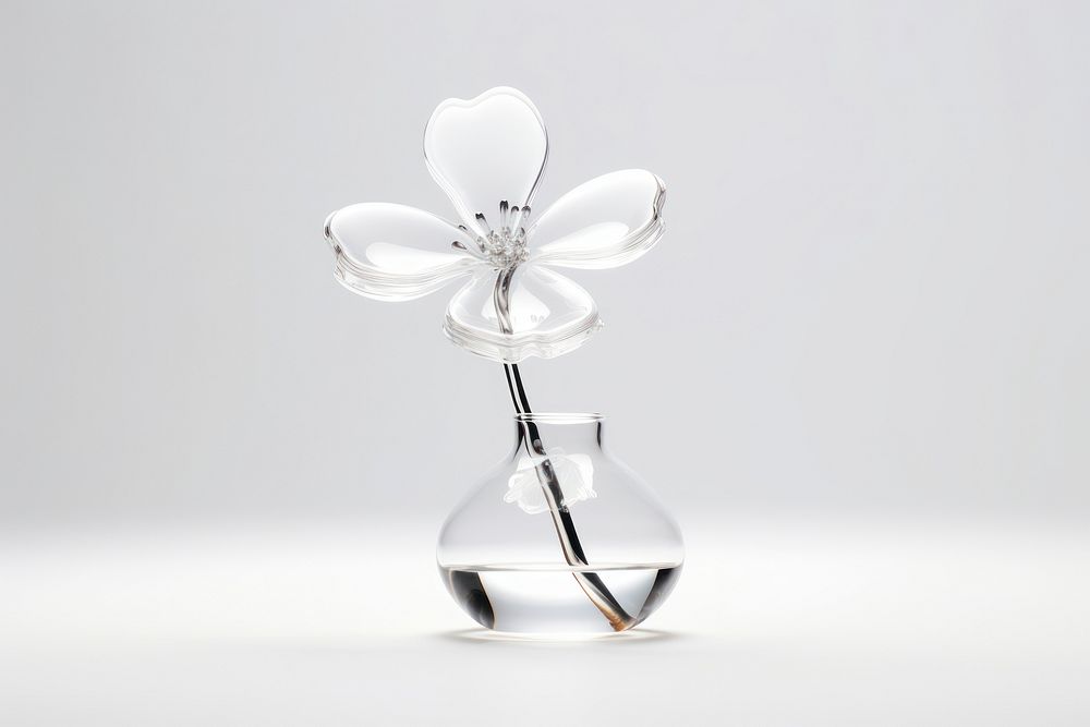 Flower glass jewelry white.